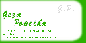 geza popelka business card